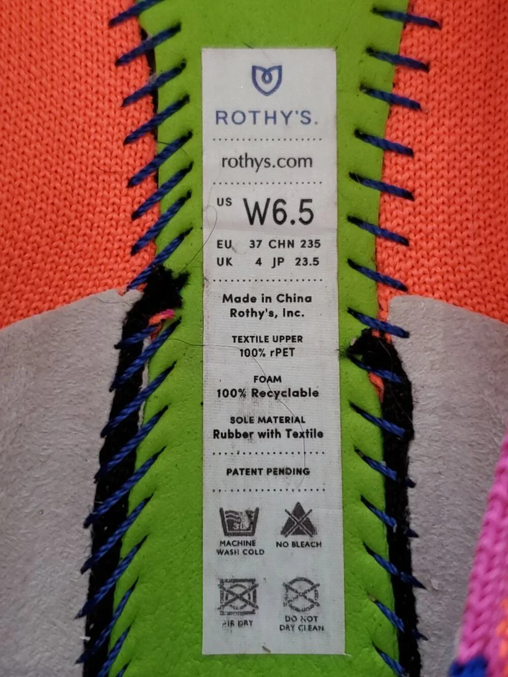 Rothy’s The Flat Tropical Pink Limited Edition Women’s Slip On Flats Size 6.5 - Picture 13 of 13